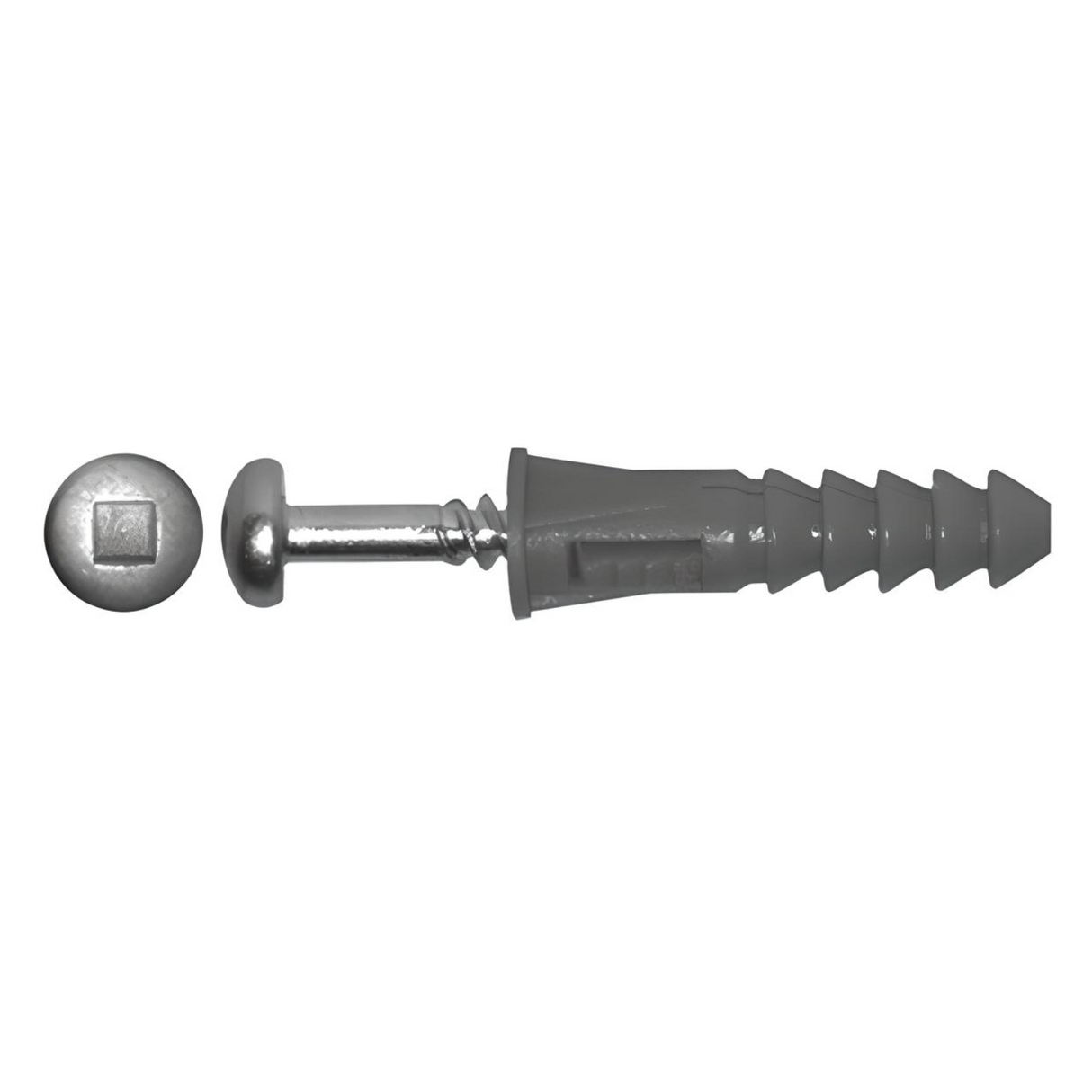 1/4" x 1-1/4" Plastic Screw Anchor - Polyethylene Blue