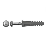 3/16" x 1" Plastic Screw Anchor - Polyethylene Yellow