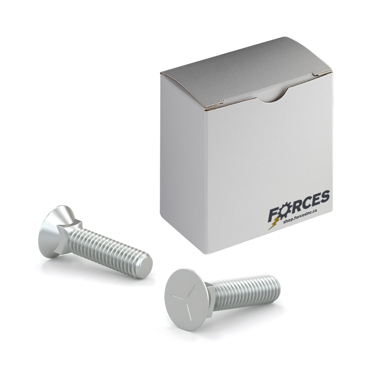 1/2"-13 x 2-1/4" Plow Bolt - Zinc Plated Grade 5 ASME B18.9