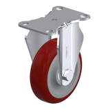 Polyurethane Maroon Caster 3" x 1-1/4" Rigid 300 lbs Precision Ball Bearing P12 Series