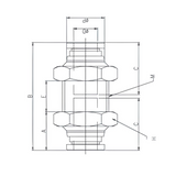 Bulkhead Union 8mm Tube Push to Connect - Brass