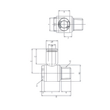 Push to Connect Swivel Banjo 3/8" Tube x 1/4" NPT Male