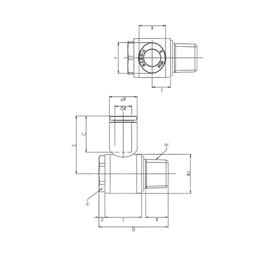 Push to Connect Swivel Banjo 10mm Tube x 1/2" BSPT (R) Male