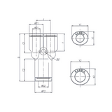 Push to Connect Wye "Y" Union Reducer 3/8" x 1/4" Tube OD