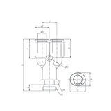 Push to Connect Wye "Y" Union 6mm Tube x 1/2" BSPP (G) Male
