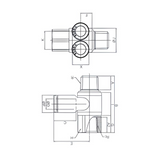 Universal Double Female Elbow 3/8" Tube x 3/8" NPT Male