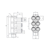 Push to Connect Triple Branch Banjo 6mm Tube x 1/8" BSPT (R) Male
