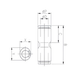 Push to Connect Straight Union 1/2" x 1/2" Tube OD