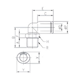 Push to Connect 90 Elbow Fitting 5/32" Tube x 10-32 NPT Male
