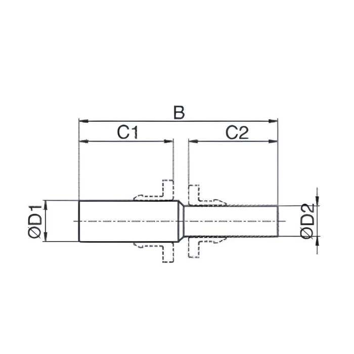 Pousser pour raccorder le réducteur d'épissure de tube 5/16" à 1/4"