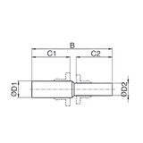 Pousser pour raccorder le réducteur d'épissure de tube 5/16" à 1/4"