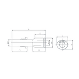 Push to Connect Straight Plug in Reducer 5/16" to 1/4" Tube OD