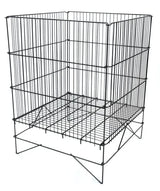 Panier d'étalage nickel chromé – 18" x 18" ou 24" x 24" – Fond ajustable