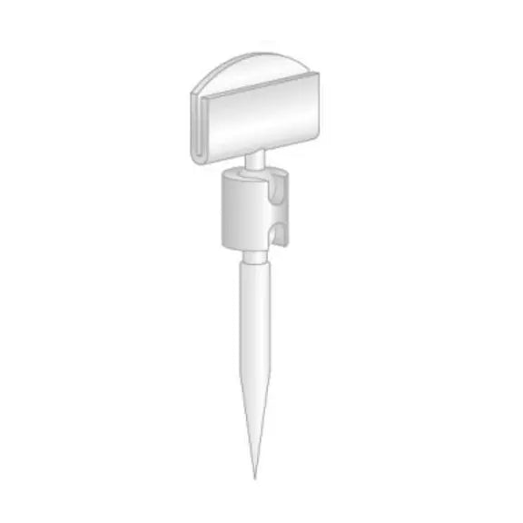 Petit pic plastique transparent 3" avec porte-carte pivotant 1" L