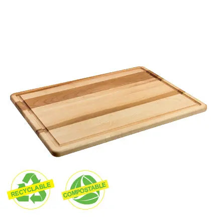 Planche utilitaire avec rainures en érable - Disponible en 12" x 18" x ¾" et 14" x 20" x ¾"