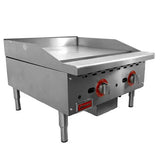 Plaque de cuisson à gaz 24" – 2 brûleurs – 56 000 BTU – Thermostatique