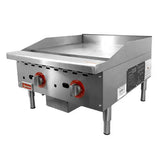 Plaque de cuisson à gaz 24" – 2 brûleurs – 56 000 BTU – Thermostatique