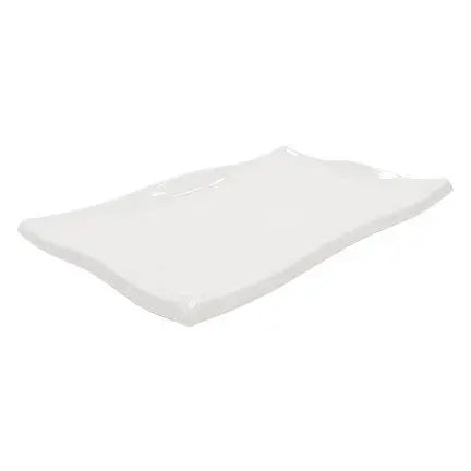 Plat rectangulaire avec bordure en vague