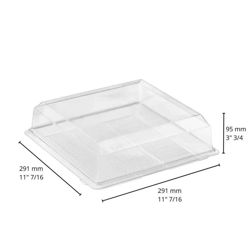 Plateau festif transparent avec couvercle – 3 formats pour présentation élégante
