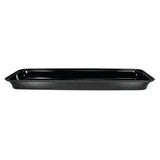 Plateau rectangulaire noir 24 x 6 x 2 pouces pour présentation alimentaire