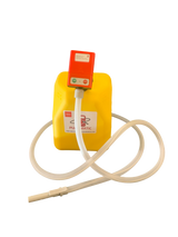 PUMPMATIC 12 FT HOSE + 5 GALLON YELLOW DIESEL CAN COMBO KIT - 3.8 GPM - GAS, DIESEL, KEROSENE