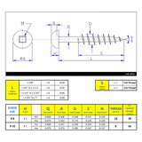 #8 x 1-1/4" Deck Screws Round Head Rustproof Black Steel