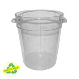 Récipient rond, transparent