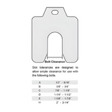 5/8" Slotted Shim Kit (A) 10 Per Size - Stainless Steel 304