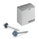 #9 x 1" Metal Roofing Screw Hex Head W/ Washer Type A Point - Steel Slate Blue