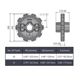 Split Drive Conveyor Sprocket (Molded) Series 880 (Bevel/TAB) - 1-1/2" Bore