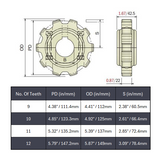 Split Drive Conveyor Sprocket (Machined) Series 882 (Bevel/TAB) - 1-1/2" Bore