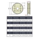 Split Idler Conveyor Sprocket (Machined) Series 820 - 1-1/2" Bore
