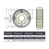 Split Conveyor Sprocket With Guides (Machined) Series 815 - 1-7/16" Bore
