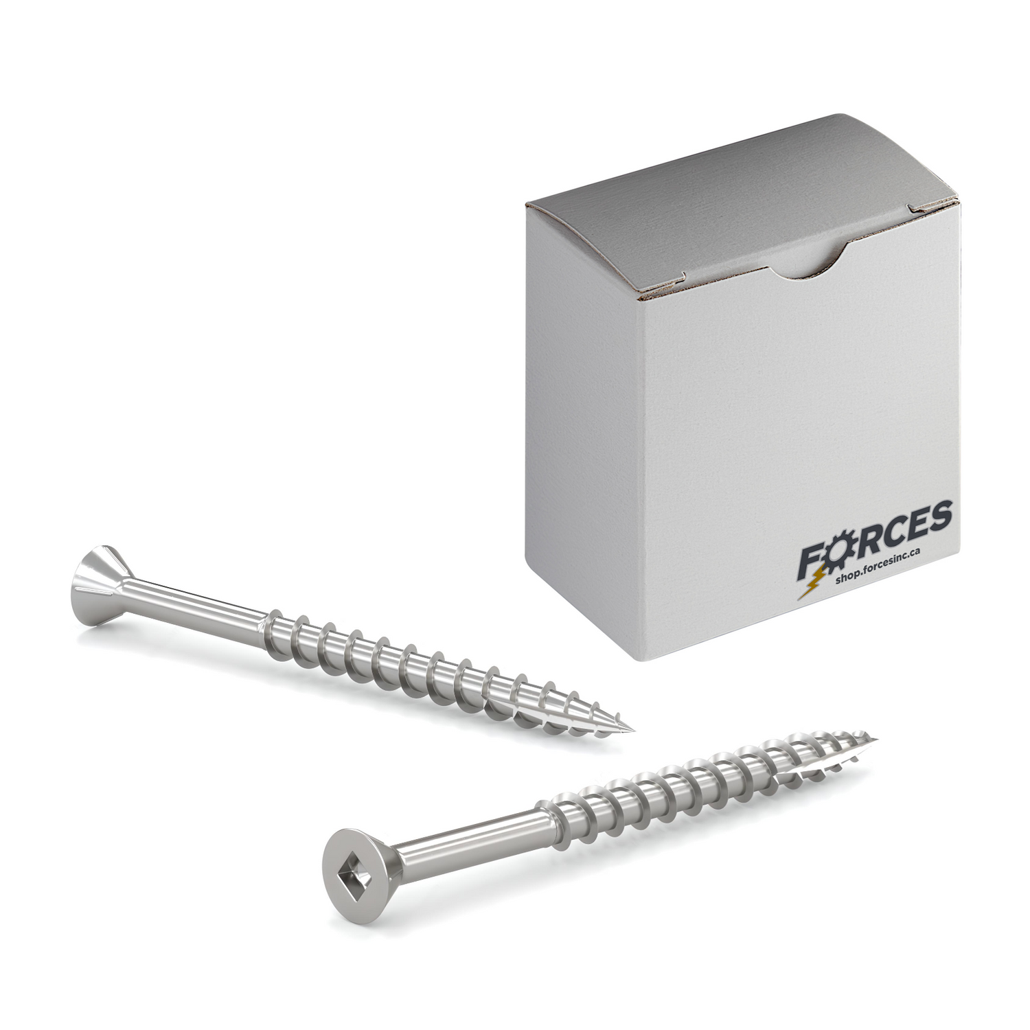 #10 x 3-1/2" Deck Screws Flat Head W/ Nibs Stainless Steel 18-8