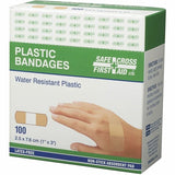 Safecross Plastic Adhesive Bandages, 1" x 3" (100 per Box)