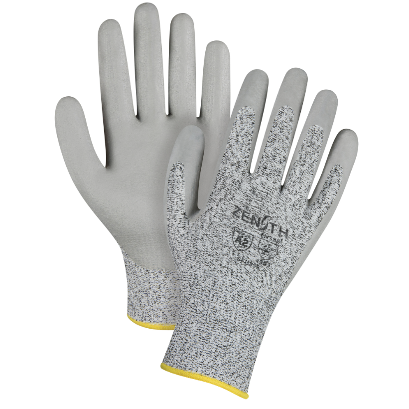 Gants sans couture résistants aux coupures, taille Large/9, jauge 13, enduction nitrile mousse, coque HPPE, ANSI/ISEA 105 Niveau 2/EN 388 Niveau 3