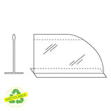 Séparateur transparent recyclable 3" x 30" – Bout arrondi