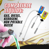 PumpMatic Super Gas Pump Fuel Transfer Pump for Gas, Diesel, Kerosene + 3 Power Sources w/ 4.25 Ft Hose