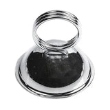 Support pour carte avec base ronde et pince en anneaux, plaqué nickel