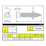 #6 x 2-1/4" Drywall Screws Trim Head Square Drive Fine Thread - Black Phosphate