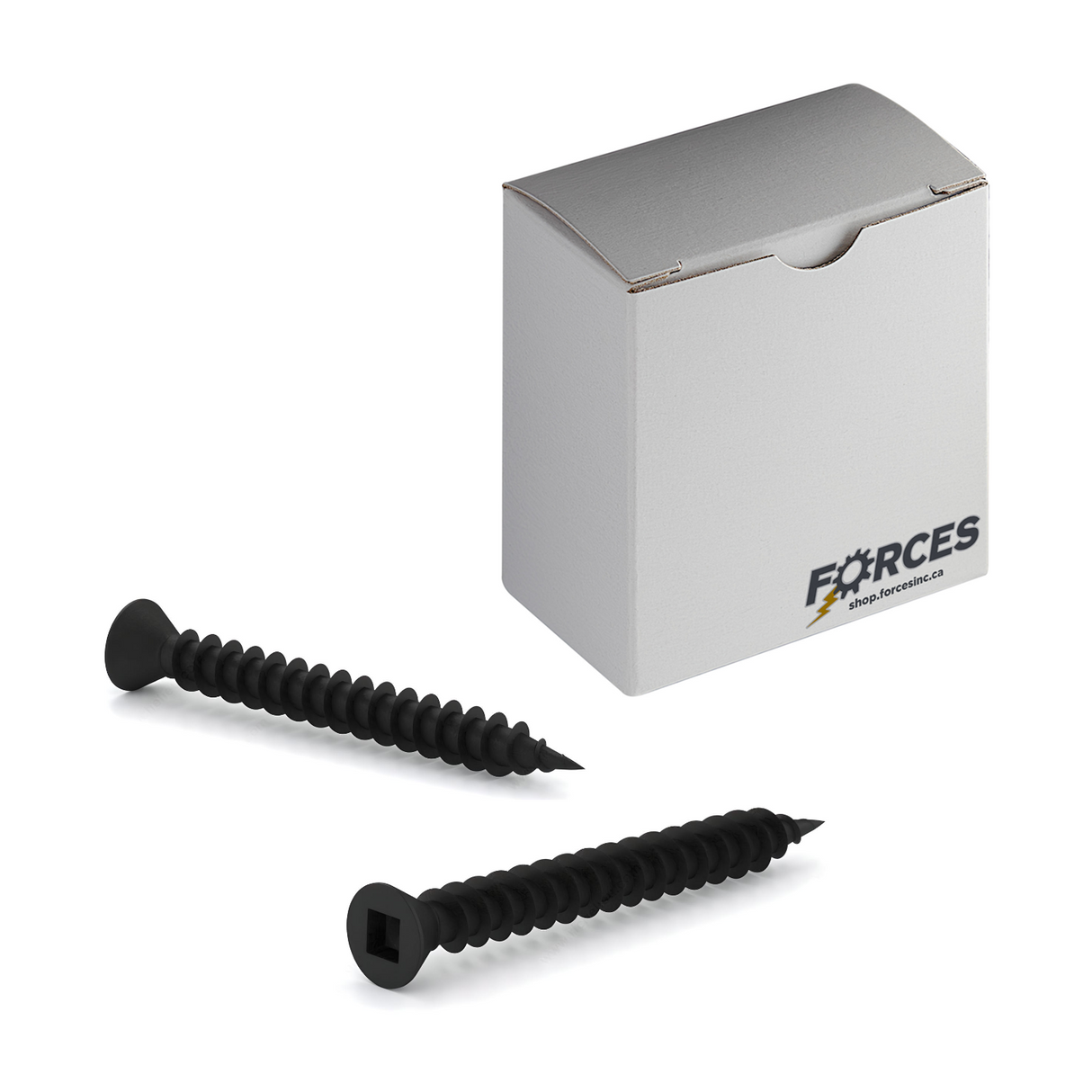 #6 x 1-5/8" Drywall Screws Trim Head Square Drive Fine Thread - Black Phosphate