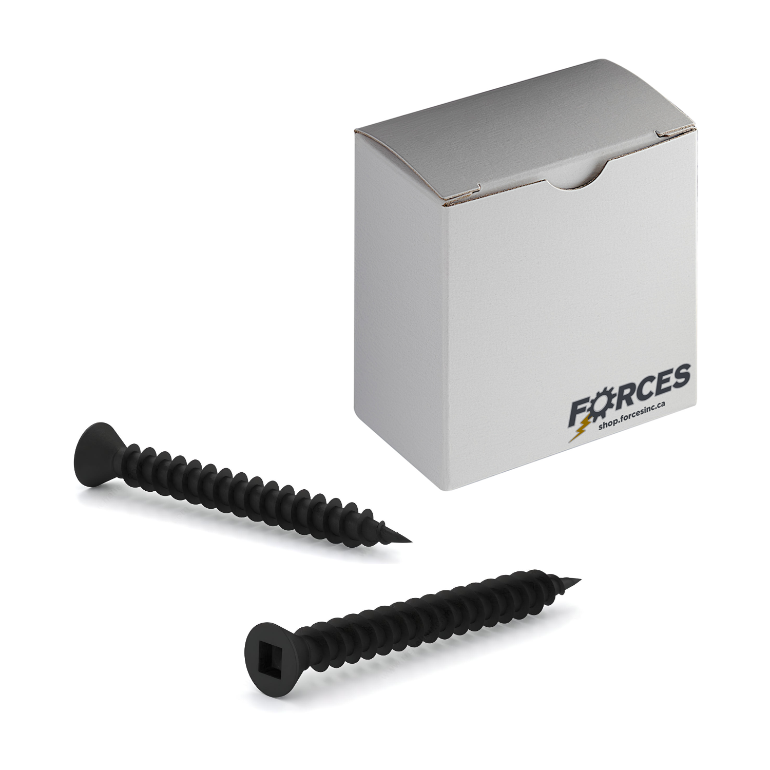 #6 x 1-5/8" Drywall Screws Trim Head Square Drive Fine Thread - Black Phosphate