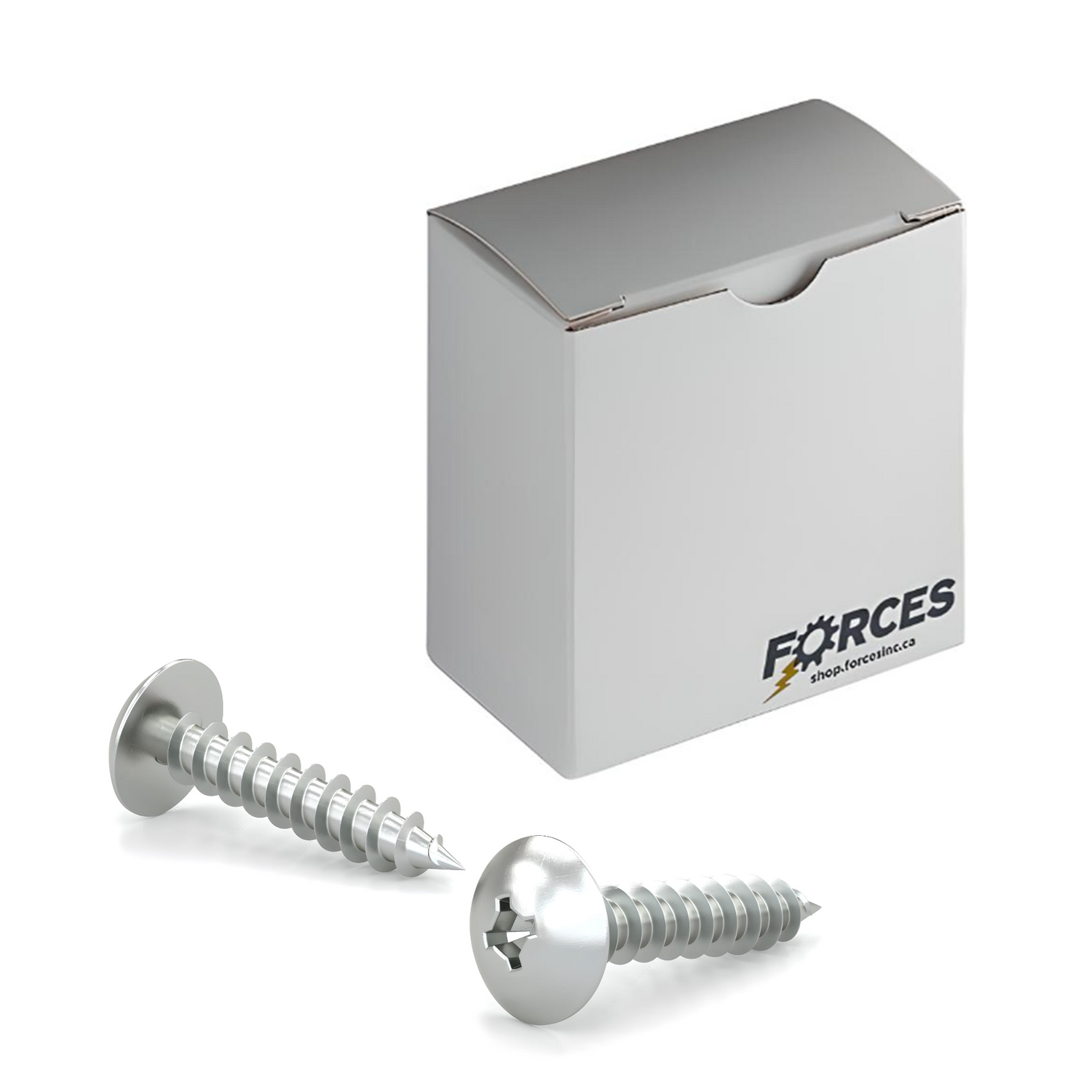 #8 x 1-1/4" Metal Screw Truss Head Quadrex Drive Type A Point - Zinc