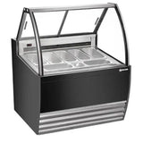 Vitrine à glaces extérieure noire – 7 ou 10 bacs – Finition professionnelle