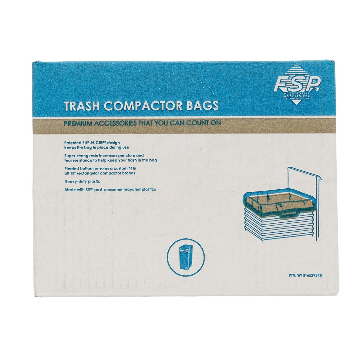 Whirlpool W10165293RB 60-Pack 18" Trash Compactor Bags