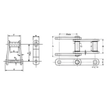 WH78 Welded Steel Conveyor Chain - 10ft