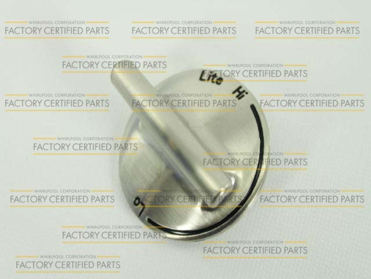 WP74009148 Stainless Steel Valve Knob for Whirlpool Range