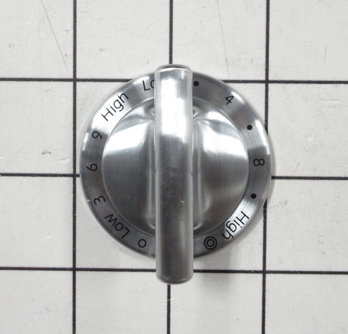 WP74011550 Stainless Steel Burner Knob for Whirlpool Oven Range