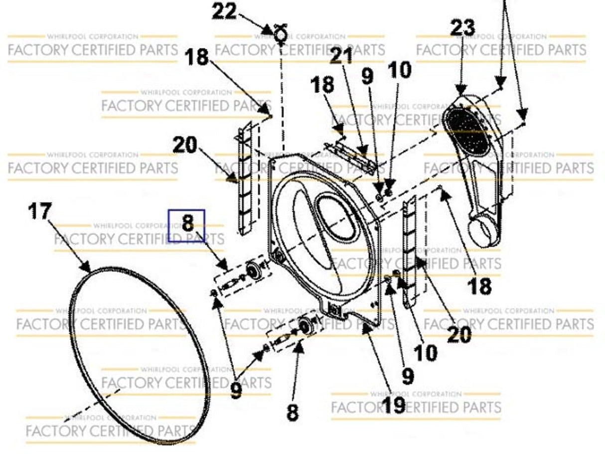 WPW10177428 Dryer Support Part for Whirlpool