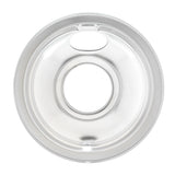 6" Chrome Stove Drip Bowl W10196406RW for Whirlpool/KitchenAid/Admiral